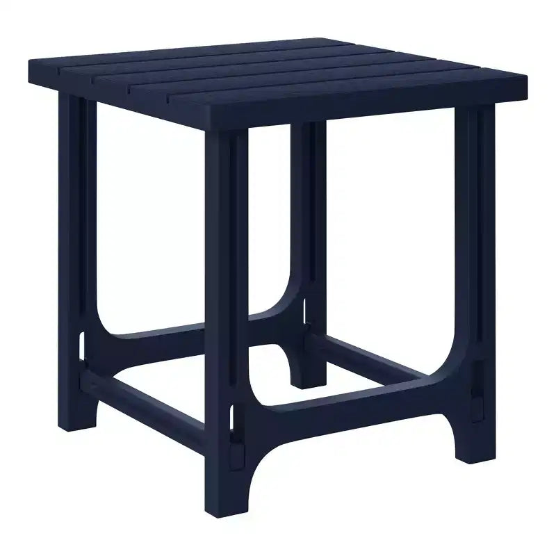 WestinTrends Azura 2-Piece HDPE Plastic Adirondack Patio Chair With 18 Side Table Set