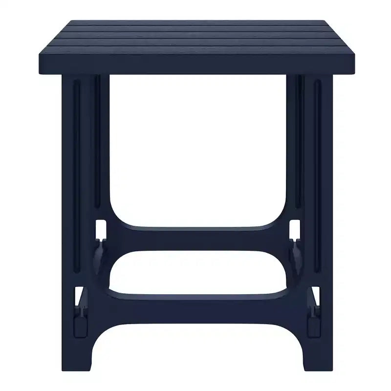 WestinTrends Azura 2-Piece HDPE Plastic Adirondack Patio Chair With 18 Side Table Set