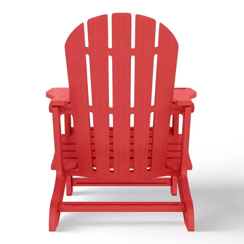 WestinTrends Azura 2-Piece HDPE Plastic Adirondack Patio Chair With 18 Side Table Set