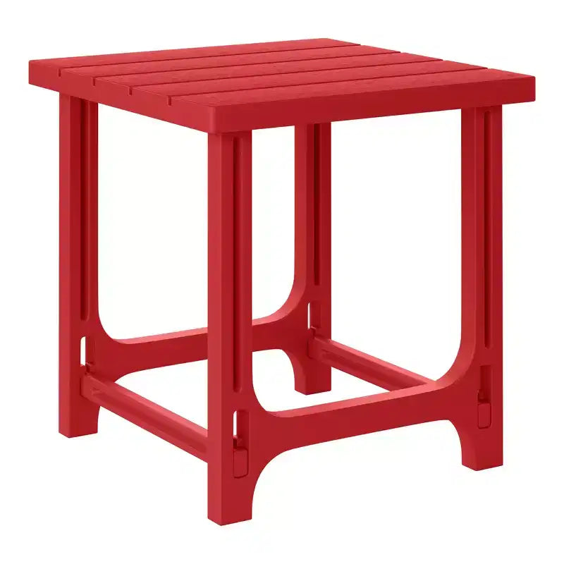 WestinTrends Azura 2-Piece HDPE Plastic Adirondack Patio Chair With 18 Side Table Set
