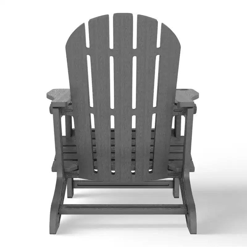 WestinTrends Azura 2-Piece HDPE Plastic Adirondack Patio Chair With 18 Side Table Set