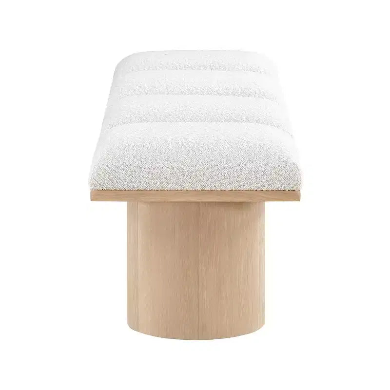 Meridian Furniture, Panca in tessuto bouclé Pavilion