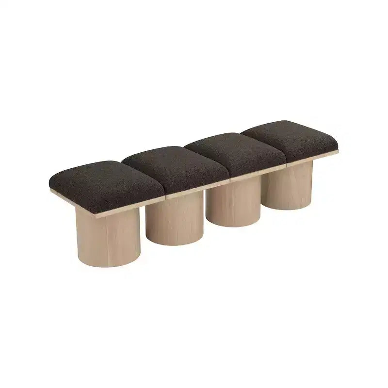 Meridian Furniture, Panca in tessuto bouclé Pavilion