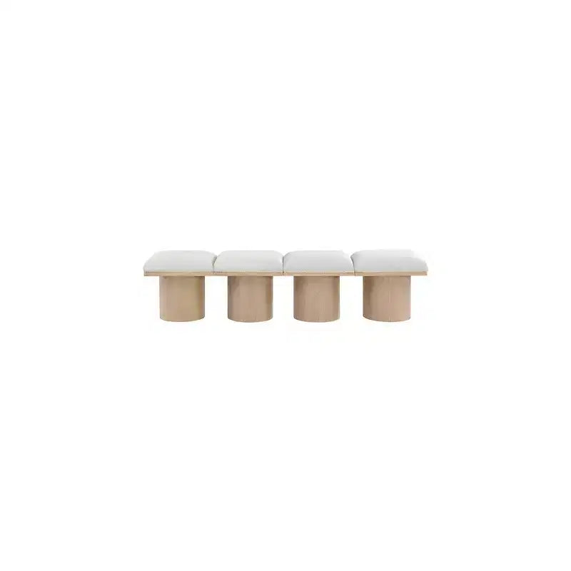 Meridian Furniture, Panca in tessuto bouclé Pavilion