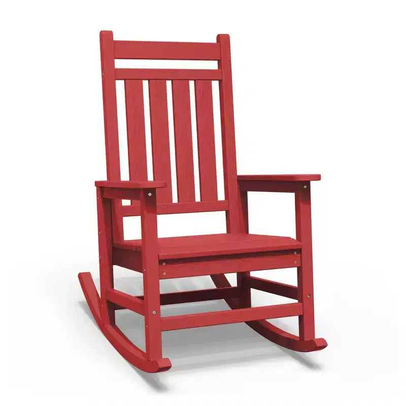 Hyleory HDPE Modern Resin Outdoor Rocking Chair, Patio Adirondack Chair for All Seasons