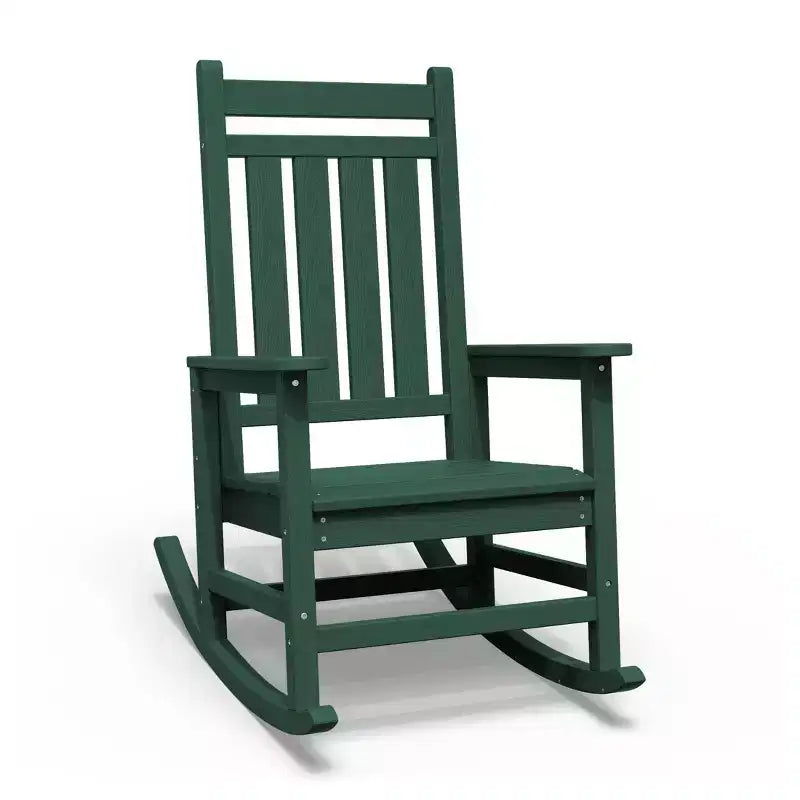 Hyleory HDPE Modern Resin Outdoor Rocking Chair, Patio Adirondack Chair for All Seasons