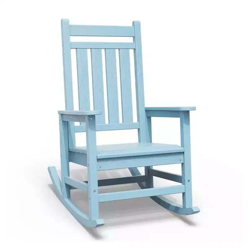 Hyleory HDPE Modern Resin Outdoor Rocking Chair, Patio Adirondack Chair for All Seasons