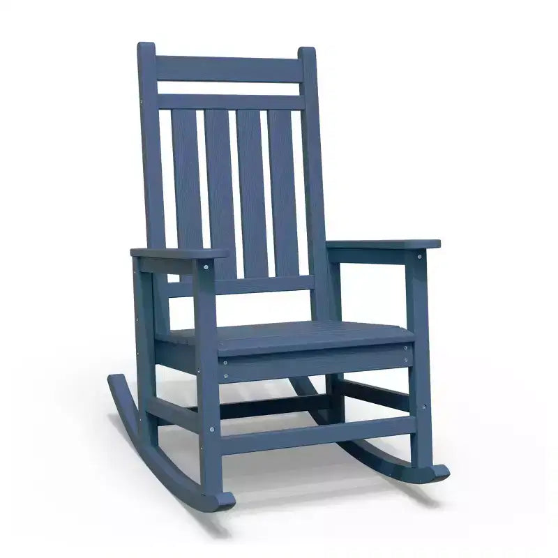 Hyleory HDPE Modern Resin Outdoor Rocking Chair, Patio Adirondack Chair for All Seasons