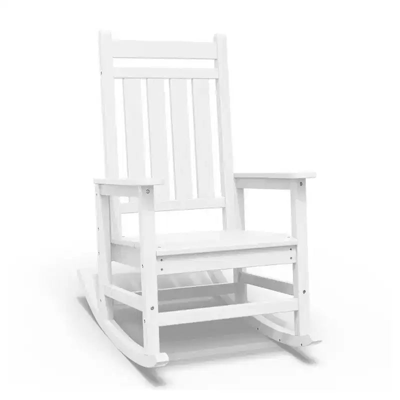 Hyleory HDPE Modern Resin Outdoor Rocking Chair, Patio Adirondack Chair for All Seasons