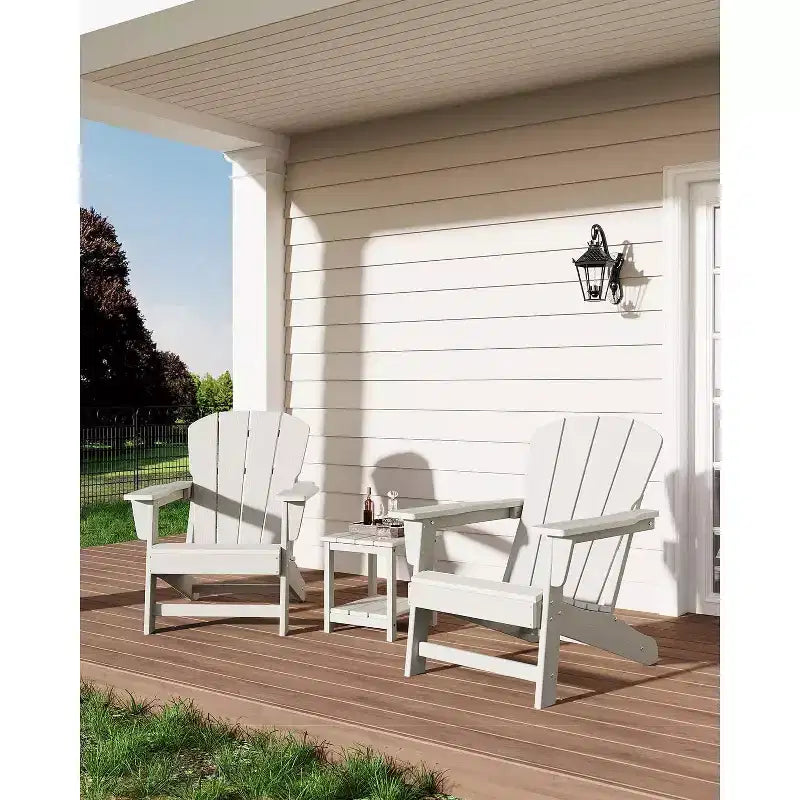 Patio Adirondack Accent Chairs, Weather Resistant Outdoor Chair, Heavy Duty 380Lbs Capacity for Outdoor, Patio, Lawn, Garden, Porch