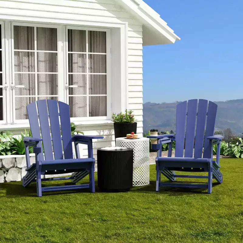 NAYSAYE Patio Chaise Lounge Adirondack Chair with Cup Holder Foldable Design for Outdoor Relaxation, 22.3*30*36.4