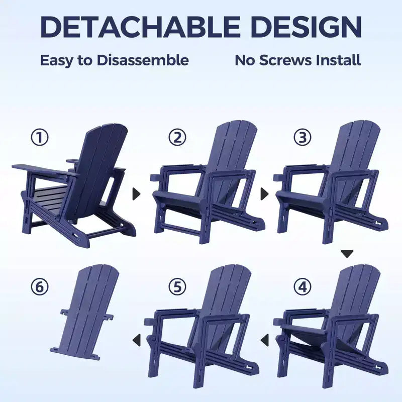 NAYSAYE Patio Chaise Lounge Adirondack Chair with Cup Holder Foldable Design for Outdoor Relaxation, 22.3*30*36.4