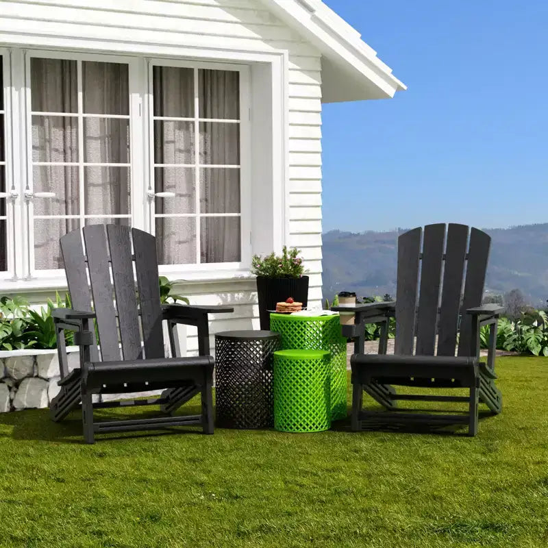 NAYSAYE Patio Chaise Lounge Adirondack Chair with Cup Holder Foldable Design for Outdoor Relaxation, 22.3*30*36.4