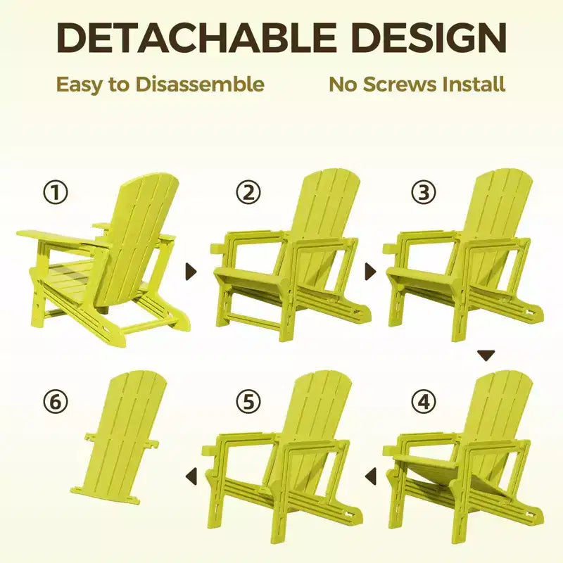 NAYSAYE Patio Chaise Lounge Adirondack Chair with Cup Holder Foldable Design for Outdoor Relaxation, 22.3*30*36.4