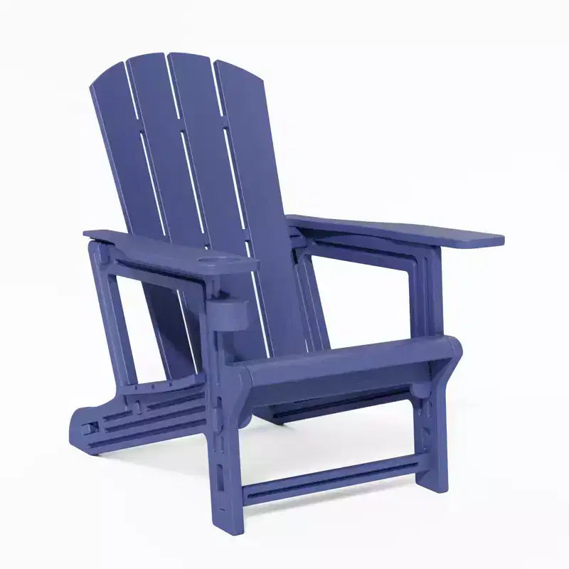 NAYSAYE Patio Chaise Lounge Adirondack Chair with Cup Holder Foldable Design for Outdoor Relaxation, 22.3*30*36.4