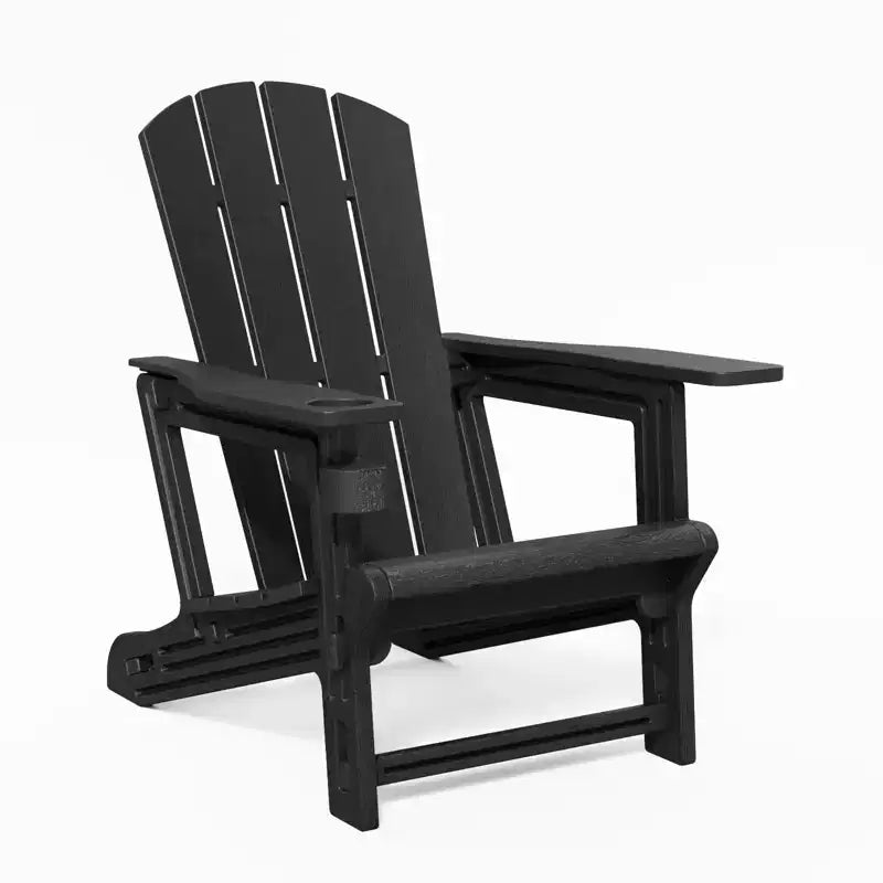 NAYSAYE Patio Chaise Lounge Adirondack Chair with Cup Holder Foldable Design for Outdoor Relaxation, 22.3*30*36.4