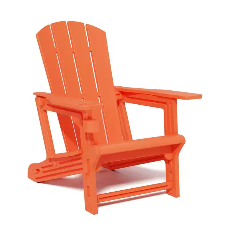 NAYSAYE Patio Chaise Lounge Adirondack Chair with Cup Holder Foldable Design for Outdoor Relaxation, 22.3*30*36.4