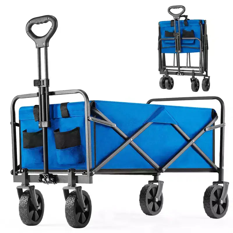 Carrello Pieghevole Fuoristrada Resistente - Capacità di 150 kg per Campeggio/Spesa