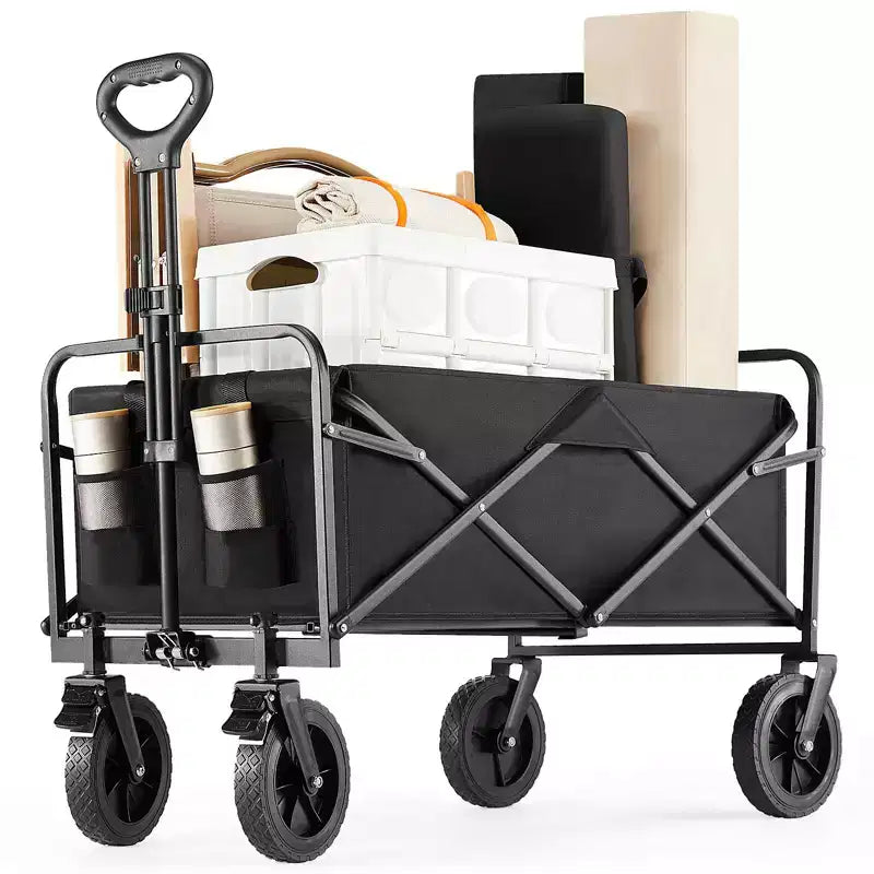 Carrello Pieghevole Fuoristrada Resistente - Capacità di 150 kg per Campeggio/Spesa