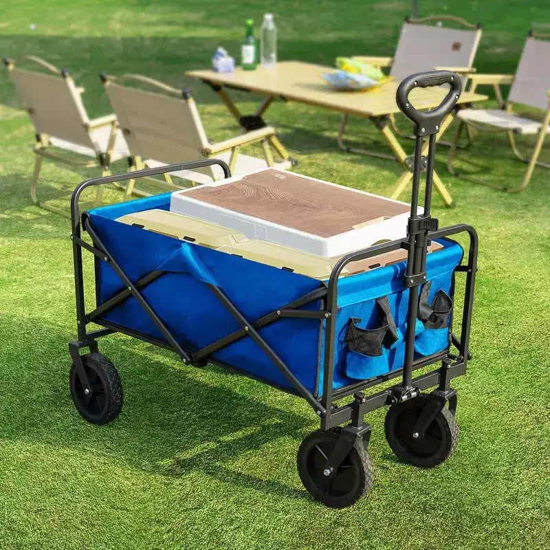 Carrello Pieghevole Fuoristrada Resistente - Capacità di 150 kg per Campeggio/Spesa