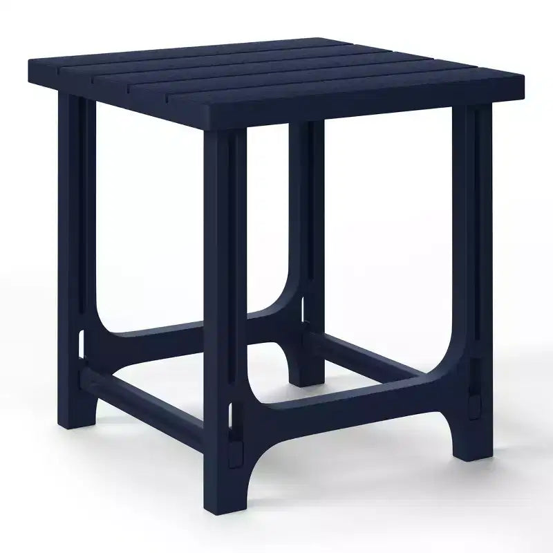 WestinTrends Azura 3-Piece HDPE Plastic Adirondack Patio Chairs With 18 Square Side Table Set