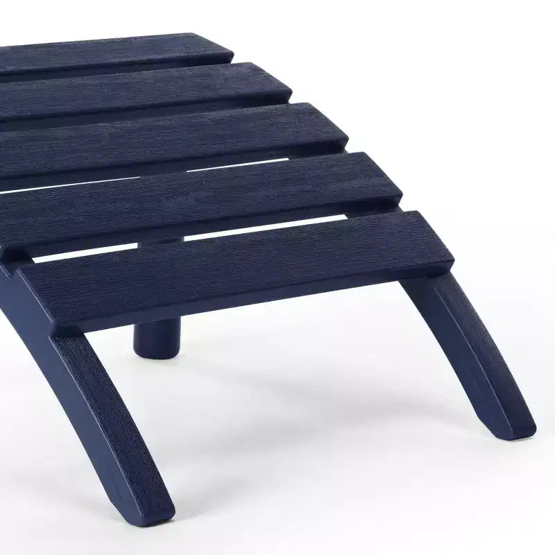 WestinTrends Azura 3-Piece HDPE Plastic Adirondack Patio Chairs With 18 Square Side Table Set