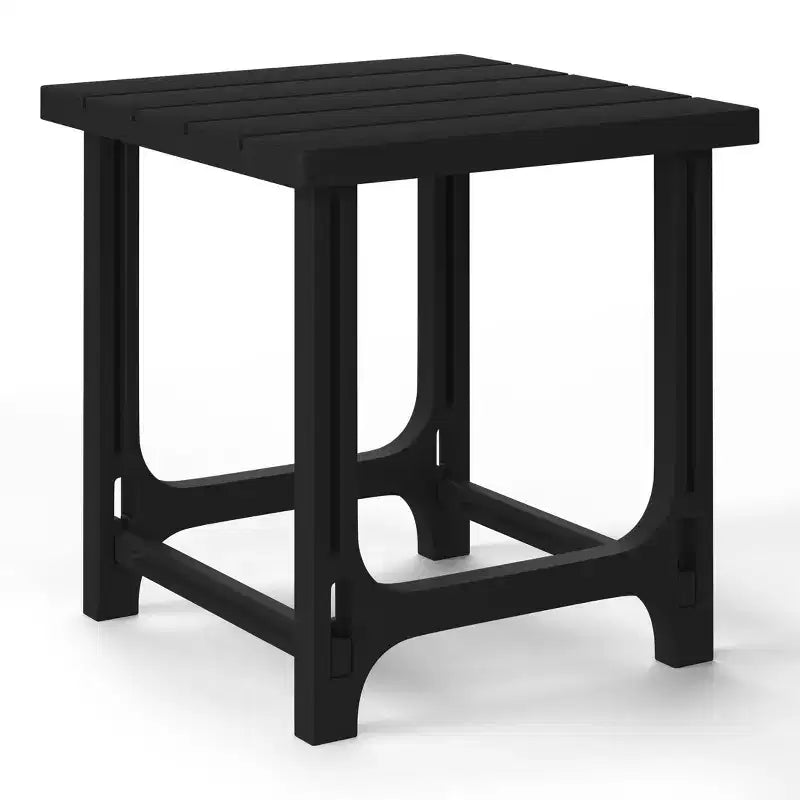 WestinTrends Azura 3-Piece HDPE Plastic Adirondack Patio Chairs With 18 Square Side Table Set