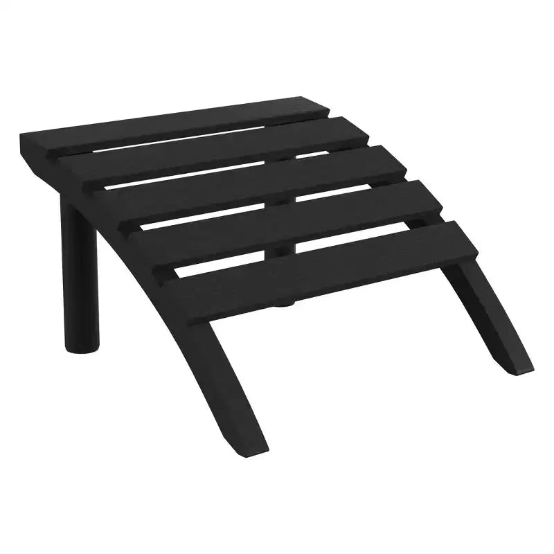 WestinTrends Azura 3-Piece HDPE Plastic Adirondack Patio Chairs With 18 Square Side Table Set