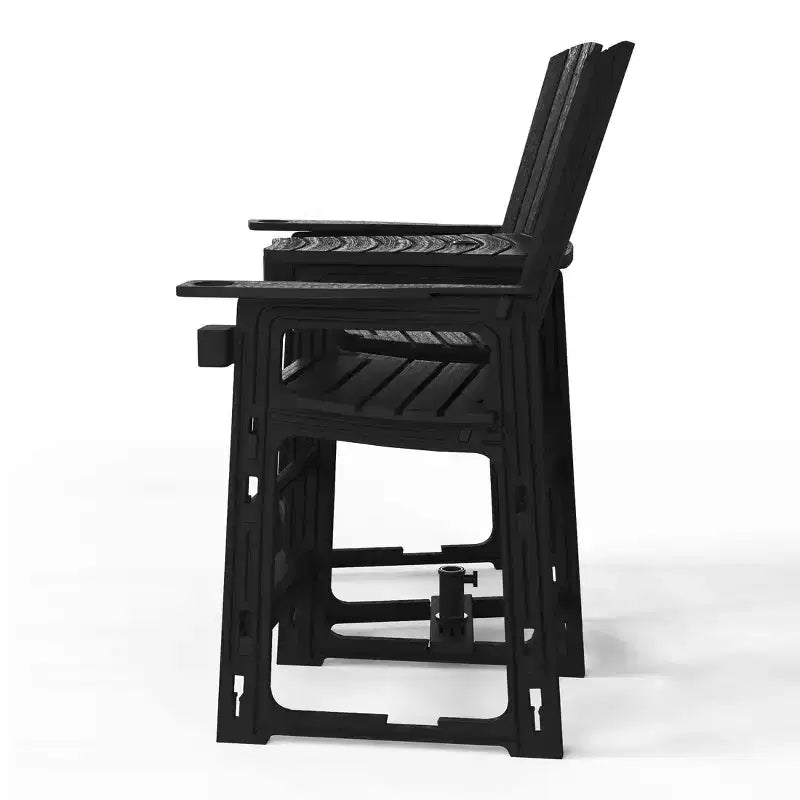 WestinTrends Azura Outdoor Tall Adirondack Chairs With Connecting Table Tray (Set of 2), White