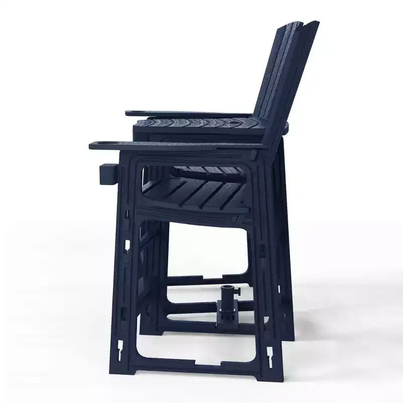 WestinTrends Azura Outdoor Tall Adirondack Chairs With Connecting Table Tray (Set of 2), White