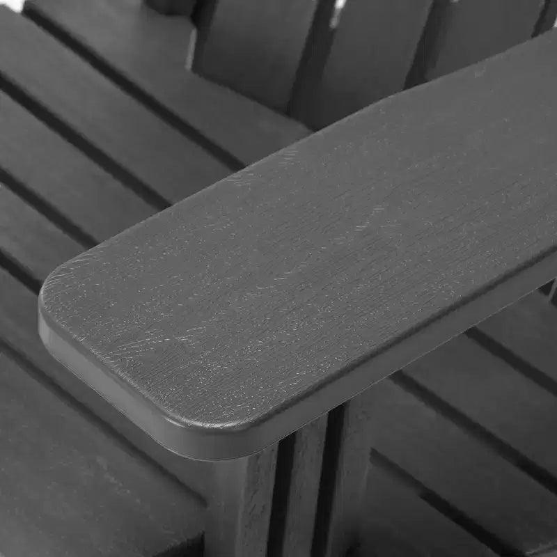 WestinTrends Azura Tool-Free Assembly Outdoor Patio HDPE Plastic Adirondack Chair with Cup Holder, White
