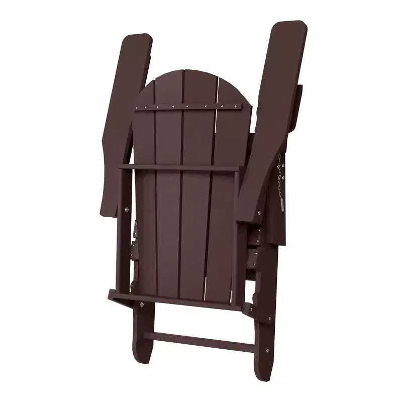 Chaise Adirondack pliante et réglable WestinTrends Malibu avec repose-pieds rétractable et porte-gobelet, Bois vieilli