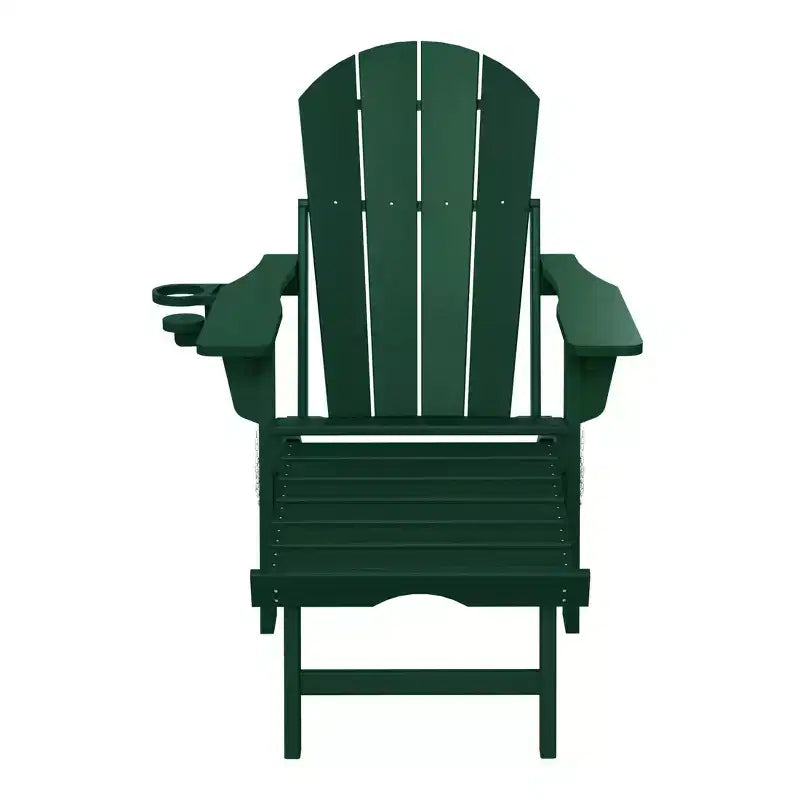 Chaise Adirondack pliante et réglable WestinTrends Malibu avec repose-pieds rétractable et porte-gobelet, Bois vieilli