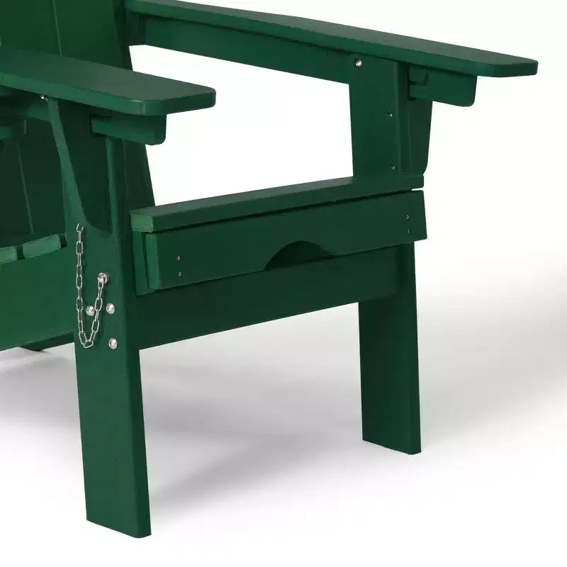 Chaise Adirondack pliante et réglable WestinTrends Malibu avec repose-pieds rétractable et porte-gobelet, Bois vieilli