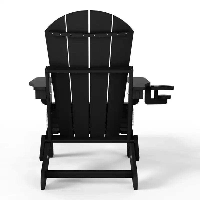 Chaise Adirondack pliante et réglable WestinTrends Malibu avec repose-pieds rétractable et porte-gobelet, Bois vieilli