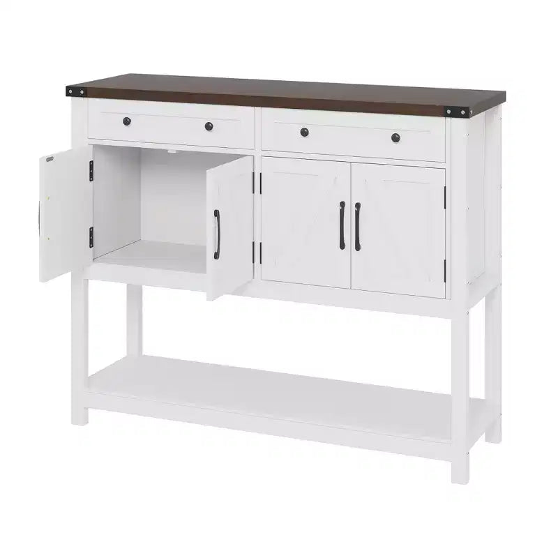Credenza a buffet da 47 pollici con cassetti e ante scorrevoli