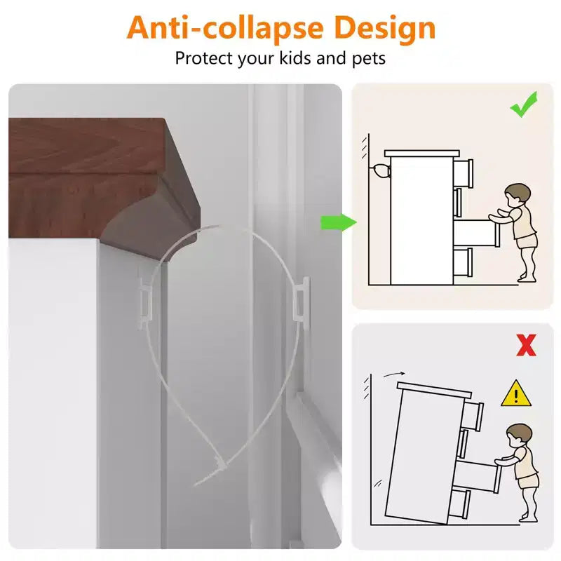 Cassettiera in legno – Comò alto con ampie maniglie in metallo