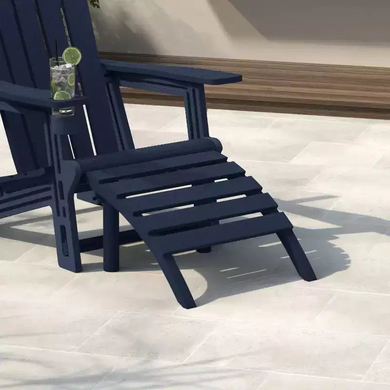 WestinTrends Azura Outdoor Patio HDPE Adirondack Ottoman Footrest