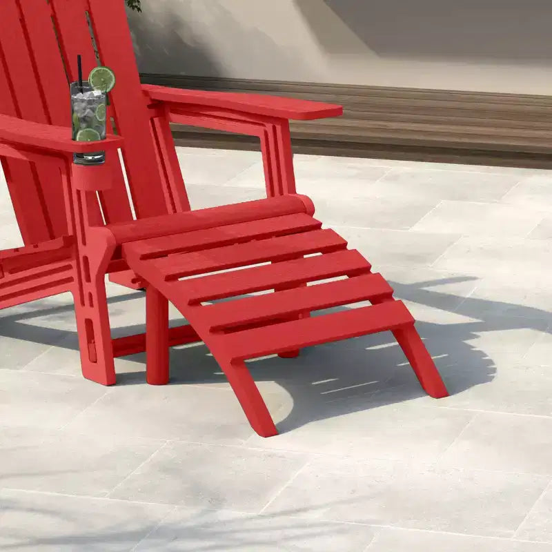 WestinTrends Azura Outdoor Patio HDPE Adirondack Ottoman Footrest