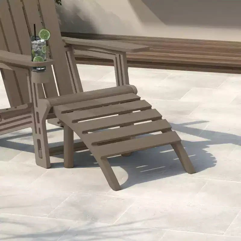 WestinTrends Azura Outdoor Patio HDPE Adirondack Ottoman Footrest