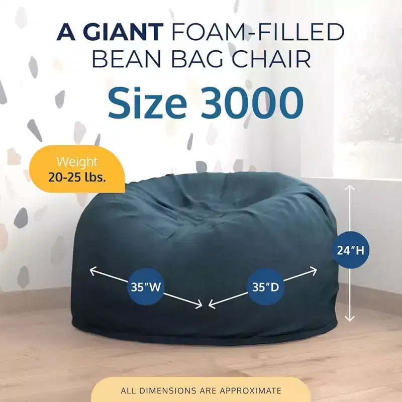 Poltrona Sacco Gigante – Pouf Lounge Interno in Gommapiuma