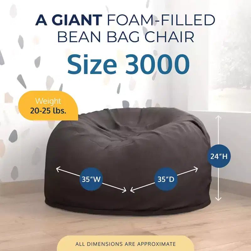 Poltrona Sacco Gigante – Pouf Lounge Interno in Gommapiuma