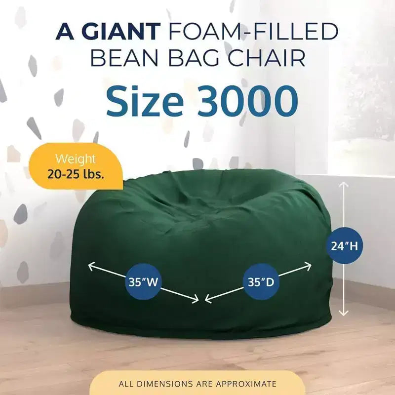 Poltrona Sacco Gigante – Pouf Lounge Interno in Gommapiuma