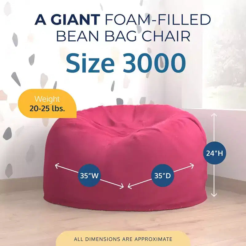 Poltrona Sacco Gigante – Pouf Lounge Interno in Gommapiuma