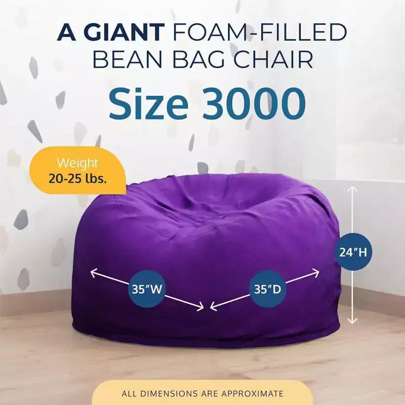 Poltrona Sacco Gigante – Pouf Lounge Interno in Gommapiuma
