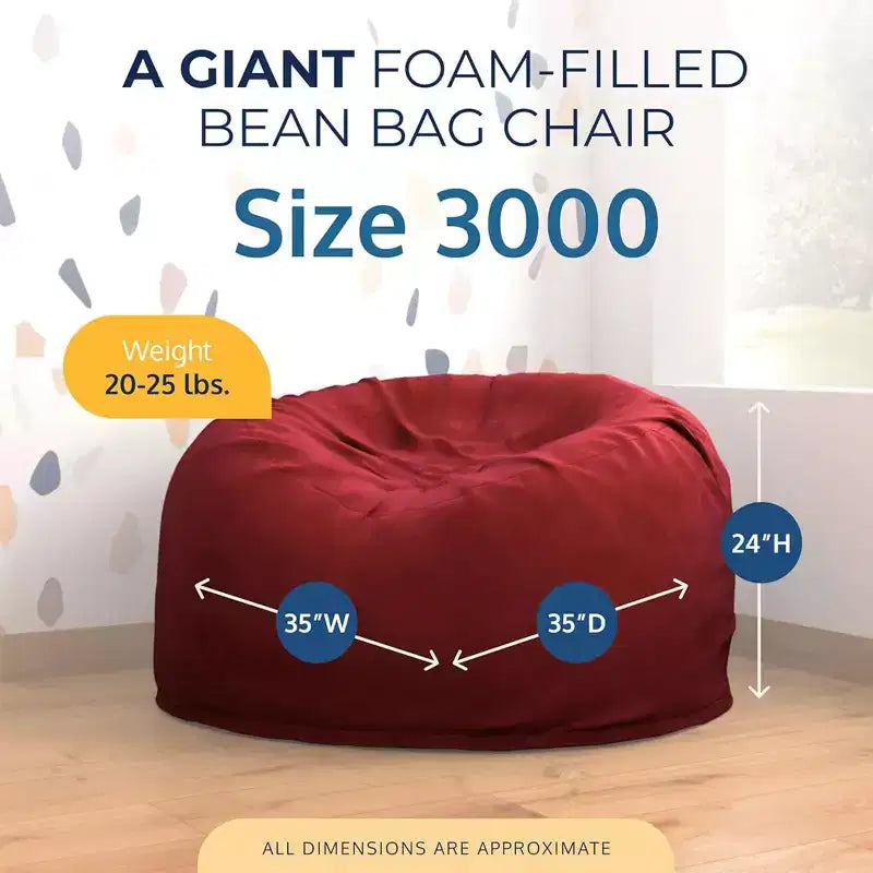 Poltrona Sacco Gigante – Pouf Lounge Interno in Gommapiuma