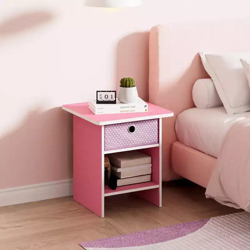 HOMLUX 2 comodini, tavolino da divano, tavolino da comodino con cassetto a contenitore e ripiano aperto