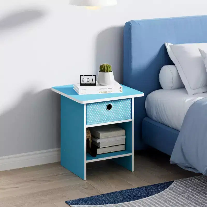 HOMLUX 2 comodini, tavolino da divano, tavolino da comodino con cassetto a contenitore e ripiano aperto