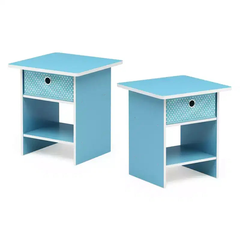 HOMLUX 2 comodini, tavolino da divano, tavolino da comodino con cassetto a contenitore e ripiano aperto