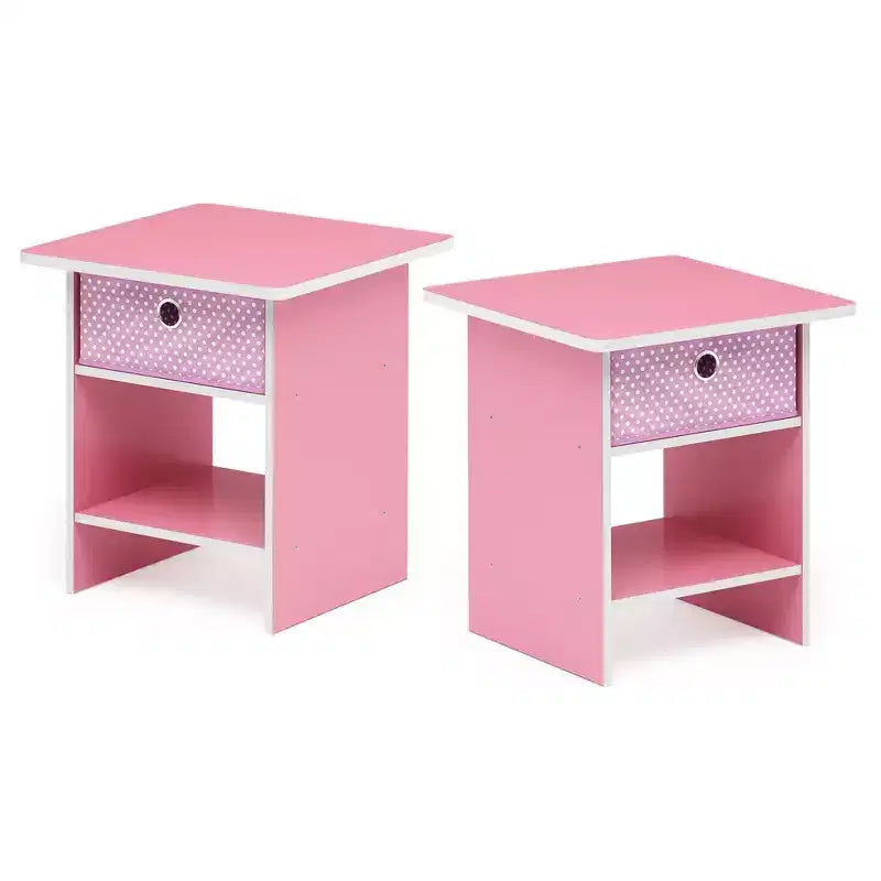 HOMLUX 2 comodini, tavolino da divano, tavolino da comodino con cassetto a contenitore e ripiano aperto